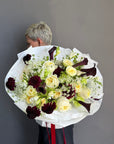 Bouquet “Avant Garde” - calla, roses, lisianthus