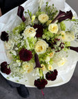Bouquet “Avant Garde” - calla, roses, lisianthus