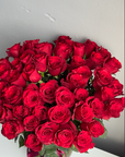 Bouquet in a vase “Red roses” - 50 roses