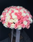 Bouquet “Hugs & Petals” - 100 roses