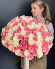 Bouquet “Hugs & Petals” - 100 roses