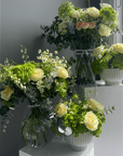 Bouquet in a vase “Spring glade” - green hydrangeas