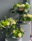 Bouquet in a vase “Spring glade” - green hydrangeas