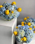 Floral arrangements “Lemon tree” - hydrangeas, lemons