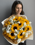 Bouquet "Honey" - sunflowers, stock
