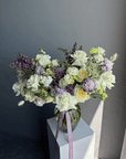 Floral arrangement in a vase ‘Garden Mix’ - lilacs, roses