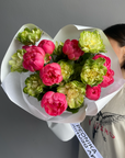Bouquet "The best choice" - peonies, roses