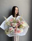 Bouquet "Lover’s Serenade" - calla lilies, peonies, roses