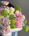 Bouquet “Always Yours” — roses, hydrangea, viburnum