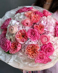 Bouquet “Too Pretty to Ignore” — hydrangeas, roses, peonies