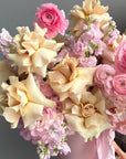Flower Box “Strawberries and Cream” — roses, ranunculus, hydrangea
