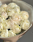 Bouquet of Peonies "Bowl of cream" - white peonies