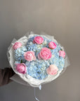 Duo Bouquet "COTTON CANDY LAGOON" - peonies, hydrangeas