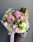 Bouquet “Love You, Mean It” – Peonies, hydrangeas, viburnum