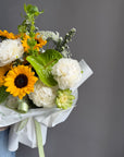 Bouquet “Daylight Garden” — peonies, sunflowers, anthuriums
