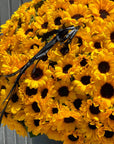 Vase Arrangement “Sun Therapy Max” — 300 sunflowers