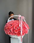 Flower Basket “Pink Happens” — Pink Expression roses