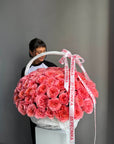 Flower Basket “Pink Happens” — Pink Expression roses
