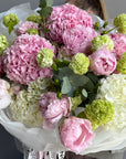 Bouquet “Love You, Mean It” – Peonies, hydrangeas, viburnum
