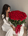 Long Red Rose Basket