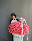 Flower Basket “Pink Happens” — Pink Expression roses