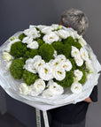 Bouquet “The Icon” — Lisianthus, Green Trick dianthus