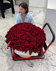 Flower Basket “Overwhelming Love” — 200 red roses