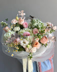 Bouquet “Soft Power” - Lisianthus, spirea, roses, ranunculus, hydrangeas