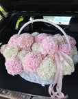 Flower Basket “Say Nothing. Send This” — hydrangeas