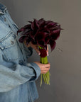 Bridal Bouquet “Dark Romance” — burgundy calla lilies