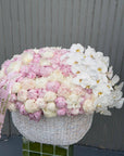 Flower Basket “Beyond Dreams” — peonies, orchids