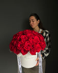 Flower Box "Freedom" - classic red roses