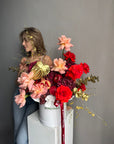 Flower Box "Shana Tovah" - roses, hydrangeas, pomegranate