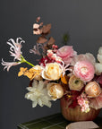Floral arrangement “Pink Pumpkin” - ranunculuses, roses