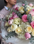 Bouquet "Heavenly Harmony" - peonies, roses, hydrangeas