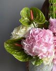 Interior Arrangement “ArtHaus” – hydrangea, allium, peonies, anturium (vase included)