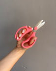 Floral Scissors — pink / green