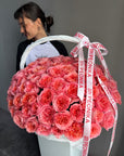 Flower Basket “Pink Happens” — Pink Expression roses
