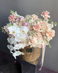 Flower Basket “I Mean… Look at It” — orchid, hydrangea, roses