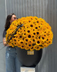 Vase Arrangement “Sun Therapy Max” — 300 sunflowers