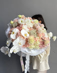 Bouquet “Soft But Obsessed” — orchid, rose, hydrangea, lisianthus