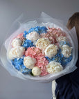 Bouquet "Sugar, Ice & Peonies" - peonies, hydrangeas