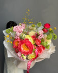 Bouquet “Sweet Obsession” — peonies, hydrangea, vibrunum, eustoma