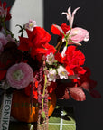 Interior Arrangement “Pumpkin Club” — roses, ranunculus, amaranth