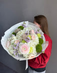Bouquet “Made for YOU” — hydrangea, ranunculus, stock flowers, dianthus