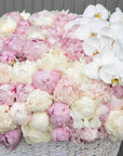 Flower Basket “Beyond Dreams” — peonies, orchids