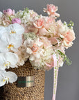 Flower Basket “I Mean… Look at It” — orchid, hydrangea, roses