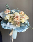 Bouquet “Summer Breeze” — roses, ranunculus, peonies, anthuriums