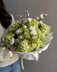 Bouquet “Chic Verdant” - hydrangeas, ranunculuses, chamomiles