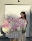 Flower Basket “Say Nothing. Send This” — hydrangeas